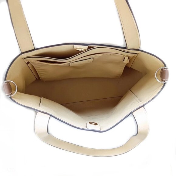 Auth COACH - C4063 Cream Leather Tote Bag - Picture 5 of 9